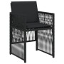 Conjunto de Comedor de Jardín 5 pcs Negro Poliratán