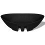 Lavabo Oval de cerámica negra de lujo con desagüe, 59 x 38,5 cm