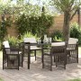 Conjunto de Comedor de Jardín 5 pcs Marrón Poliratán