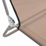 Tumbonas plegables 2 uds acero y textilene gris taupe