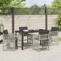 Conjunto de Comedor de Jardín 5 pcs Gris claro Poliratán