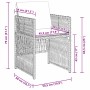 Conjunto de Comedor de Jardín 5 pcs Gris claro Poliratán