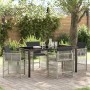 Conjunto de Comedor de Jardín 5 pcs Gris claro Poliratán