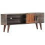 TV-Schrank aus massivem, rauem Mangoholz, grau, 130 x 30 x 46 cm von vidaXL, TV-Möbel - Ref: Foro24-282743, Preis: 222,17 €, ...