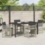 Conjunto de Comedor de Jardín 5 pcs Gris claro Poliratán