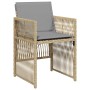 Conjunto de Comedor de Jardín 5 pcs Beige Poliratán