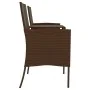 2-seater garden sofa with brown synthetic rattan side table by vidaXL, Outdoor sofas - Ref: Foro24-317622, Price: 155,19 €, D...