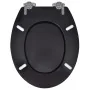Toilet seat MDF soft close lid black design by vidaXL, Toilet and bidet seats - Ref: Foro24-140799, Price: 42,47 €, Discount: %