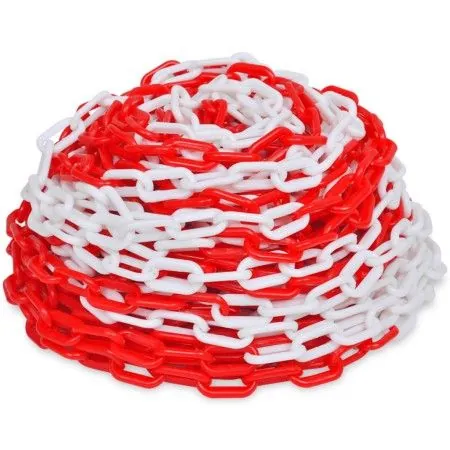 Red and White Warning Chain 30m by vidaXL, Safety signs - Ref: Foro24-141816, Price: 32,92 €, Discount: %