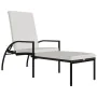 Braune Sonnenliege aus synthetischem Rattan mit Fußstütze von vidaXL, Liegen - Ref: Foro24-317628, Preis: 91,61 €, Rabatt: %