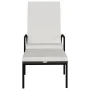 Braune Sonnenliege aus synthetischem Rattan mit Fußstütze von vidaXL, Liegen - Ref: Foro24-317628, Preis: 91,61 €, Rabatt: %