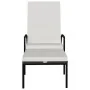 Brown synthetic rattan sun lounger with footrest by vidaXL, Loungers - Ref: Foro24-317628, Price: 91,61 €, Discount: %