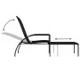 Brown synthetic rattan sun lounger with footrest by vidaXL, Loungers - Ref: Foro24-317628, Price: 91,61 €, Discount: %