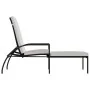 Black synthetic rattan sun lounger with footrest by vidaXL, Loungers - Ref: Foro24-317629, Price: 105,28 €, Discount: %