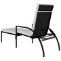 Black synthetic rattan sun lounger with footrest by vidaXL, Loungers - Ref: Foro24-317629, Price: 105,28 €, Discount: %