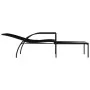 Black synthetic rattan sun lounger with footrest by vidaXL, Loungers - Ref: Foro24-317629, Price: 105,28 €, Discount: %