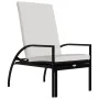 Black synthetic rattan sun lounger with footrest by vidaXL, Loungers - Ref: Foro24-317629, Price: 105,28 €, Discount: %