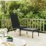 Gray PE rattan sun lounger with footrest by vidaXL, Loungers - Ref: Foro24-317630, Price: 92,98 €, Discount: %