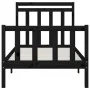 Solid black pine wood bed frame 100x200 cm by vidaXL, Beds and slatted bases - Ref: Foro24-3107022, Price: 131,85 €, Discount: %