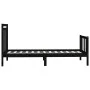 Solid black pine wood bed frame 100x200 cm by vidaXL, Beds and slatted bases - Ref: Foro24-3107022, Price: 131,85 €, Discount: %