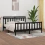 Estructura de cama de madera maciza de pino negra 200x200 cm de vidaXL, Camas y somieres - Ref: Foro24-3107052, Precio: 203,8...