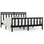 Solid black pine wood bed frame 200x200 cm by vidaXL, Beds and slatted bases - Ref: Foro24-3107052, Price: 204,25 €, Discount: %