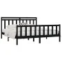 Solid black pine wood bed frame 200x200 cm by vidaXL, Beds and slatted bases - Ref: Foro24-3107052, Price: 204,25 €, Discount: %