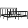 Solid black pine wood bed frame 200x200 cm by vidaXL, Beds and slatted bases - Ref: Foro24-3107052, Price: 204,25 €, Discount: %
