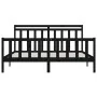 Solid black pine wood bed frame 200x200 cm by vidaXL, Beds and slatted bases - Ref: Foro24-3107052, Price: 204,25 €, Discount: %