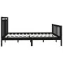 Solid black pine wood bed frame 200x200 cm by vidaXL, Beds and slatted bases - Ref: Foro24-3107052, Price: 204,25 €, Discount: %