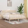 Solid pine wood bed frame 200x200 cm by vidaXL, Beds and slatted bases - Ref: Foro24-3107048, Price: 142,65 €, Discount: %