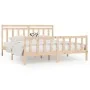 Solid pine wood bed frame 200x200 cm by vidaXL, Beds and slatted bases - Ref: Foro24-3107048, Price: 142,65 €, Discount: %