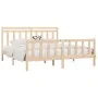 Solid pine wood bed frame 200x200 cm by vidaXL, Beds and slatted bases - Ref: Foro24-3107048, Price: 142,65 €, Discount: %