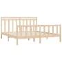 Solid pine wood bed frame 200x200 cm by vidaXL, Beds and slatted bases - Ref: Foro24-3107048, Price: 142,65 €, Discount: %