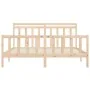Solid pine wood bed frame 200x200 cm by vidaXL, Beds and slatted bases - Ref: Foro24-3107048, Price: 142,65 €, Discount: %