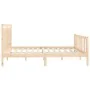 Solid pine wood bed frame 200x200 cm by vidaXL, Beds and slatted bases - Ref: Foro24-3107048, Price: 142,65 €, Discount: %