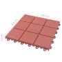 Baldosas de terraza 10 uds plástico rojo 30,5x30,5 cm de vidaXL, Suelos y moquetas - Ref: Foro24-48230, Precio: 59,04 €, Desc...