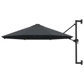 Wall parasol with metal bar 300 cm anthracite by vidaXL, Umbrellas - Ref: Foro24-44865, Price: 108,27 €, Discount: %