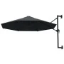Wandschirm mit Metallstange 300 cm Anthrazit von vidaXL, Sonnenschirme - Ref: Foro24-44865, Preis: 94,90 €, Rabatt: %