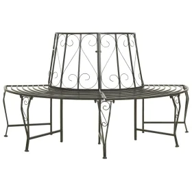 Halbrunde Gartenbaumbank aus Stahl 160 cm von vidaXL, Gartenbänke - Ref: Foro24-313034, Preis: 154,13 €, Rabatt: %