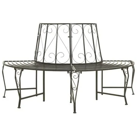 Halbrunde Gartenbaumbank aus Stahl 160 cm von vidaXL, Gartenbänke - Ref: Foro24-313034, Preis: 154,13 €, Rabatt: %
