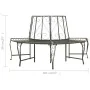 Halbrunde Gartenbaumbank aus Stahl 160 cm von vidaXL, Gartenbänke - Ref: Foro24-313034, Preis: 154,13 €, Rabatt: %