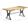 Solid mango wood dining table 180x90x76 cm by vidaXL, Kitchen and dining tables - Ref: Foro24-282766, Price: 390,90 €, Discou...
