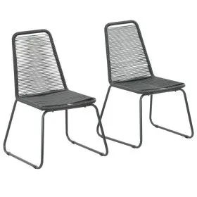 Gartenstühle 2 Einheiten aus schwarzem synthetischem Rattan von vidaXL, Gartenstühle - Ref: Foro24-44442, Preis: 111,59 €, Ra...