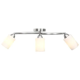 Lámpara de techo pantallas cerámica cono blanco 3 bombillas E14 de vidaXL, Apliques de techo - Ref: Foro24-289232, Precio: 30...
