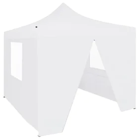 Professional folding tent with 4 walls white steel 3x3 m by vidaXL, Tents and gazebos - Ref: Foro24-48861, Price: 159,15 €, D...