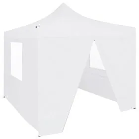 Professionelles Faltzelt mit 4 Wänden aus weißem Stahl, 3 x 3 m von vidaXL, Zelte und Pavillons - Ref: Foro24-48861, Preis: 1...