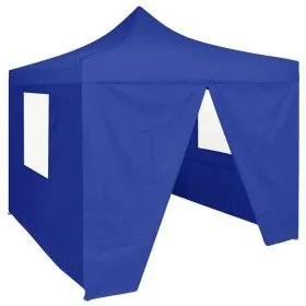 Professional folding tent with 4 blue steel walls 2x2 m by vidaXL, Tents and gazebos - Ref: Foro24-48879, Price: 128,91 €, Di...