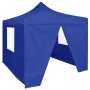 Carpa plegable profesional con 4 paredes acero azul 2x2 m de vidaXL, Carpas y cenadores - Ref: Foro24-48879, Precio: 128,65 €...