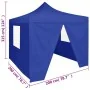 Carpa plegable profesional con 4 paredes acero azul 2x2 m de vidaXL, Carpas y cenadores - Ref: Foro24-48879, Precio: 128,65 €...